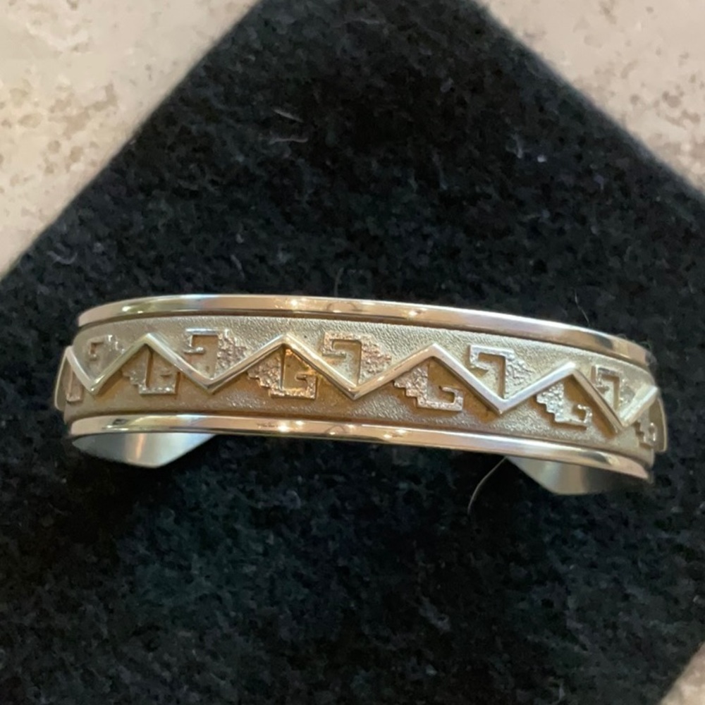 R.J. Scott Native American made sterling silver bracelet